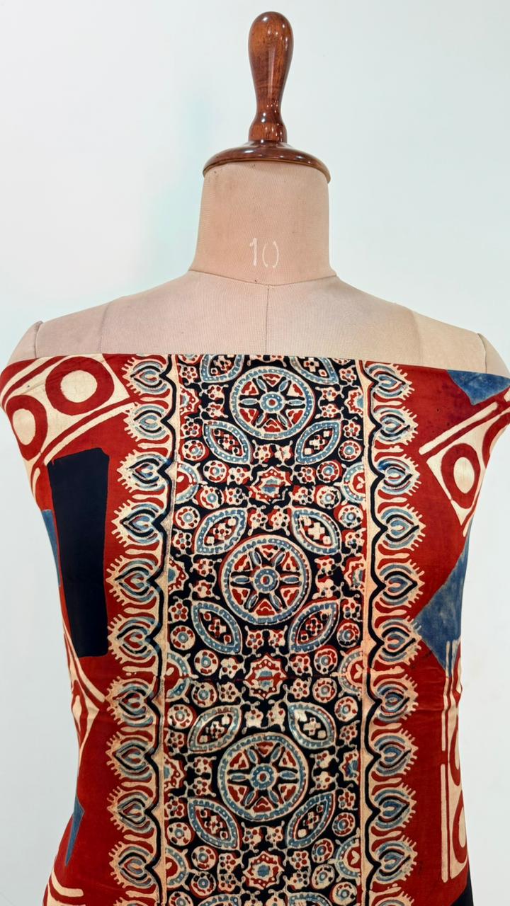 Handblock Ajrakh Modal Suit Set - Image 3