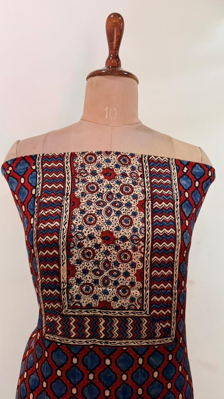 Handblock Ajrakh Modal Suit Set - Image 3