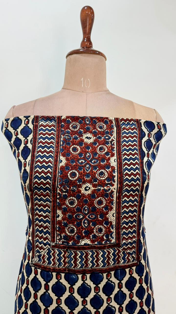 Handblock Ajrakh Modal Suit Set - Image 3