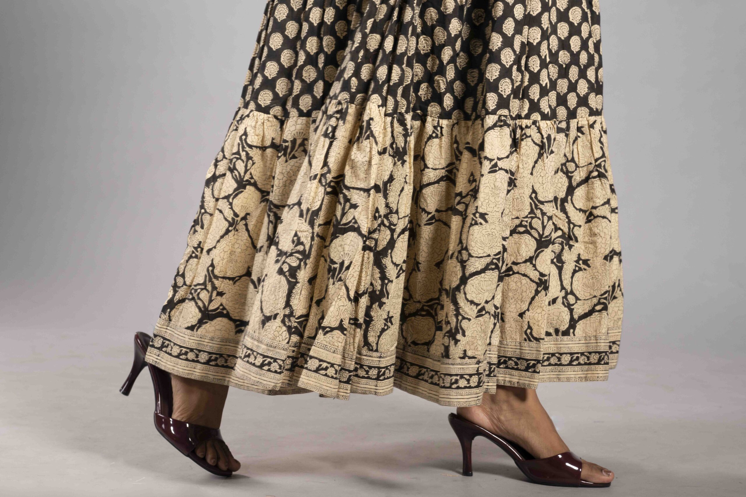 Sanganeri Cotton Tiered Dress - Image 5