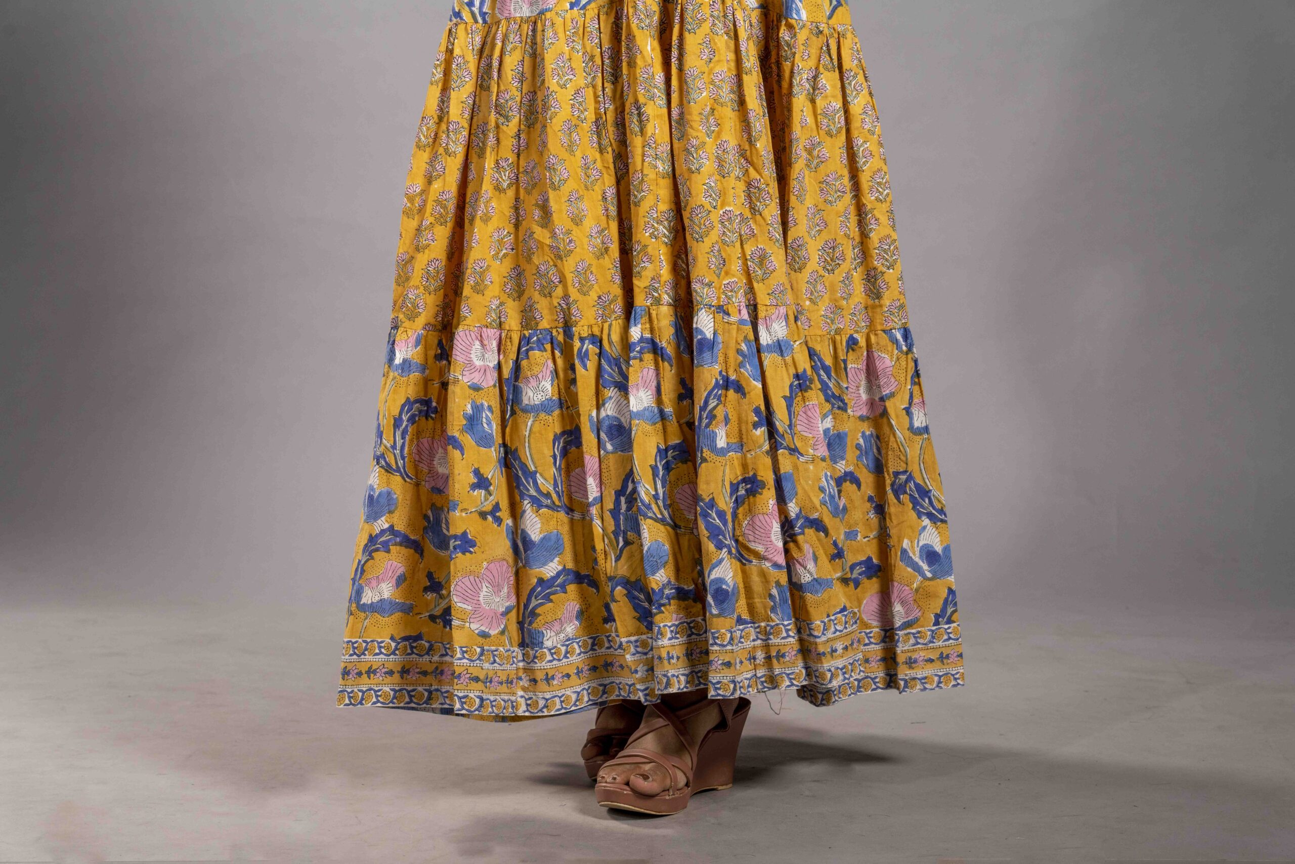 Sanganeri Cotton Tiered Dress - Image 5