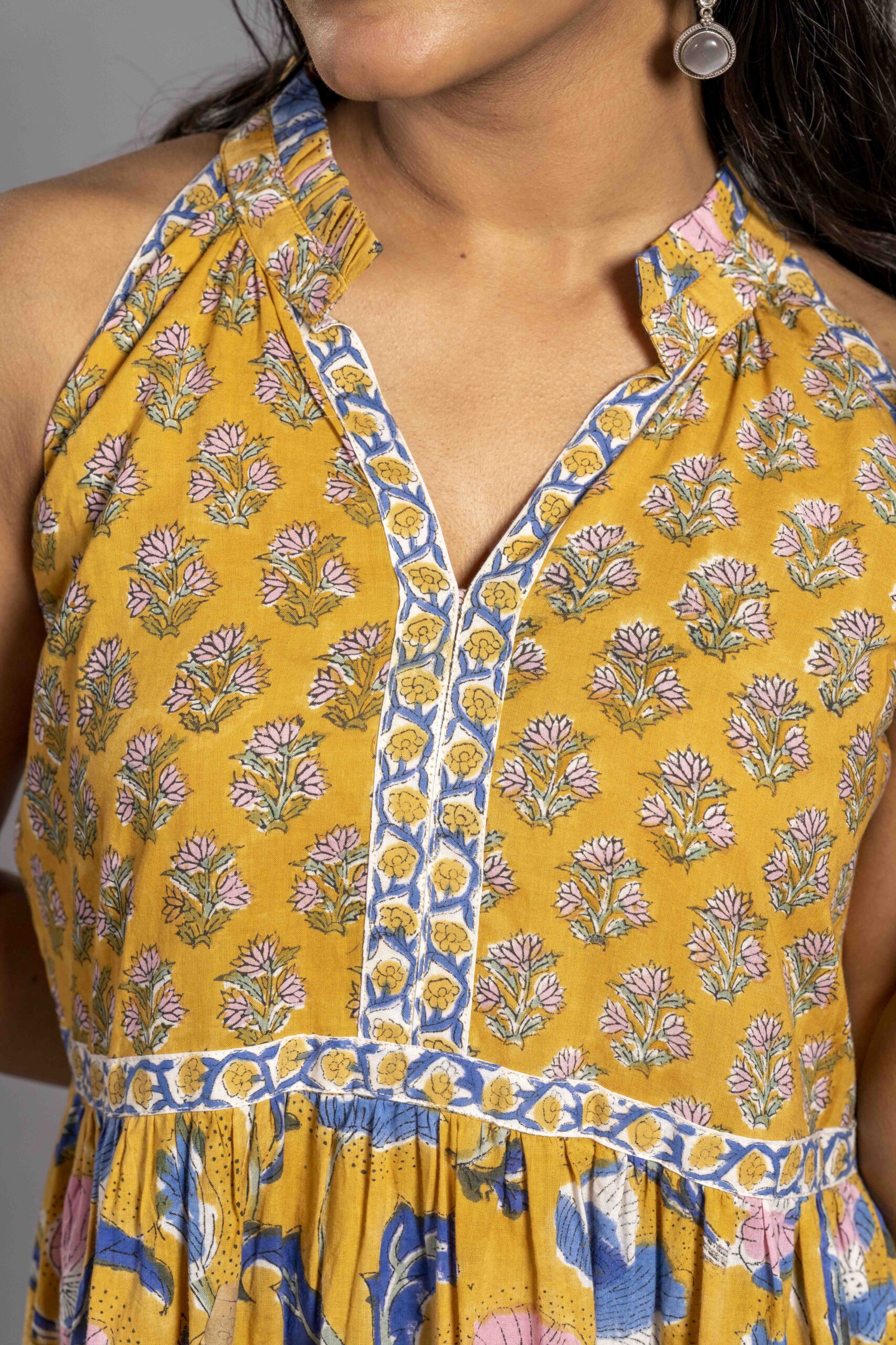 Sanganeri Cotton Tiered Dress - Image 2