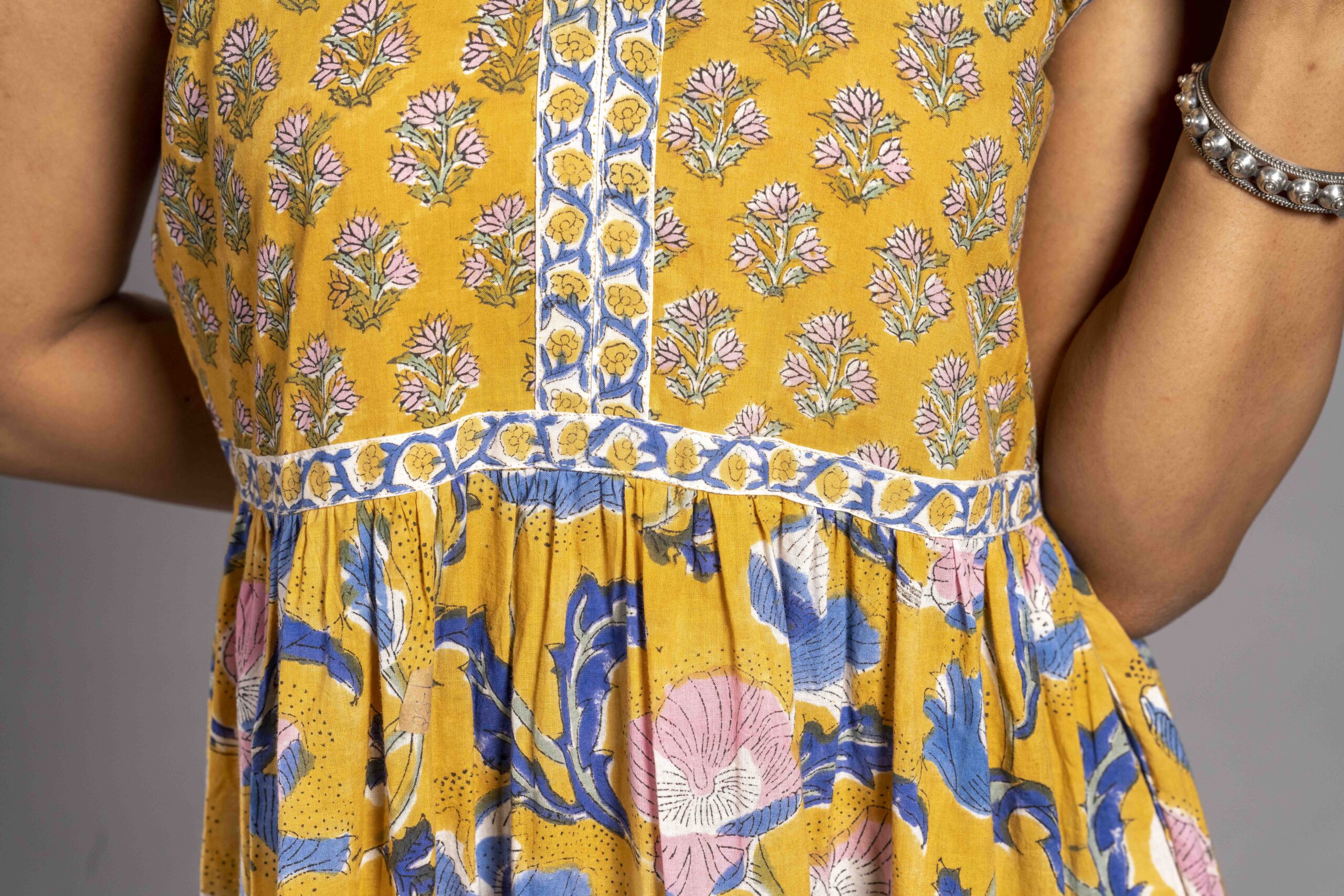 Sanganeri Cotton Tiered Dress - Image 3