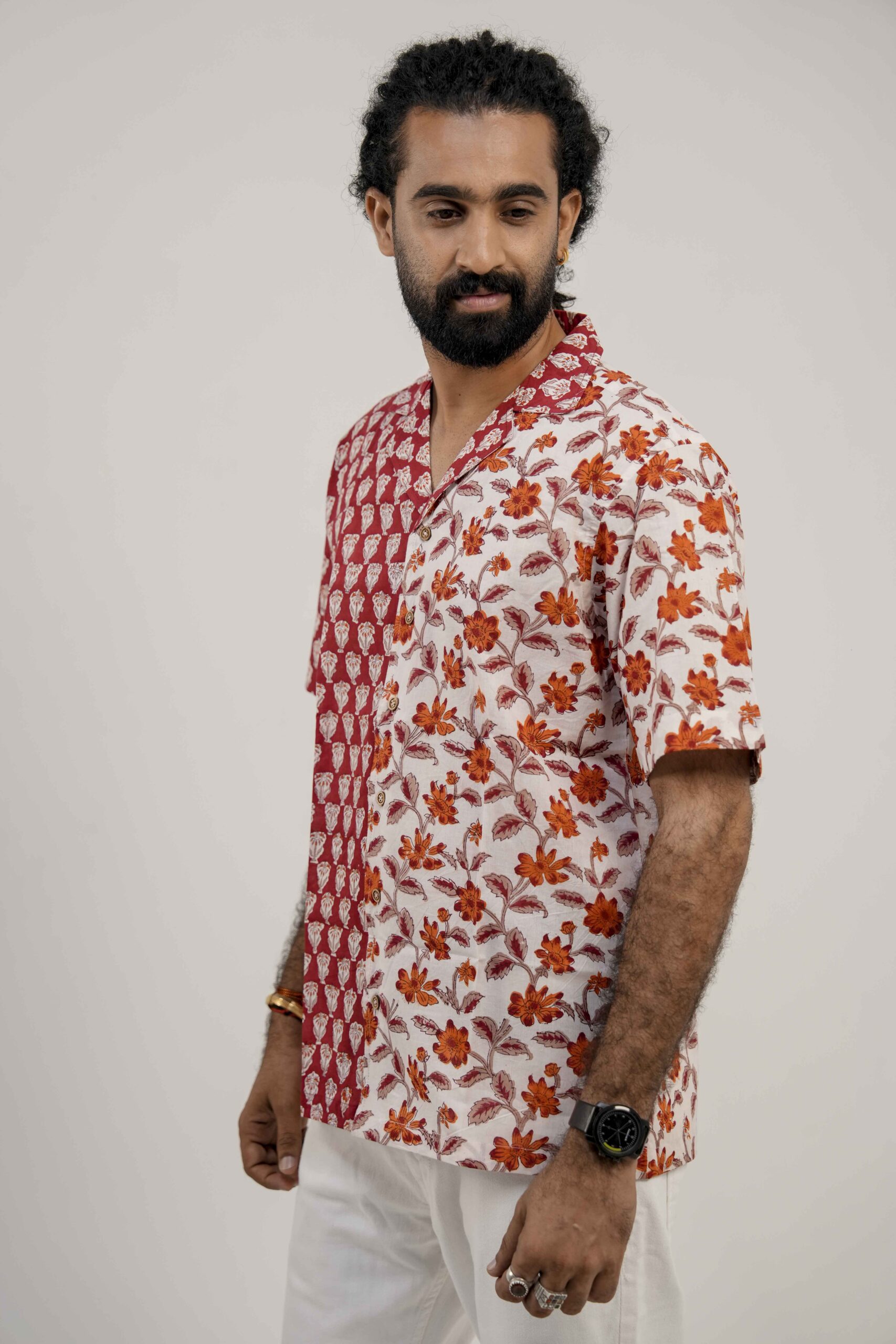 Rust Bloom Split Shirt - Image 6