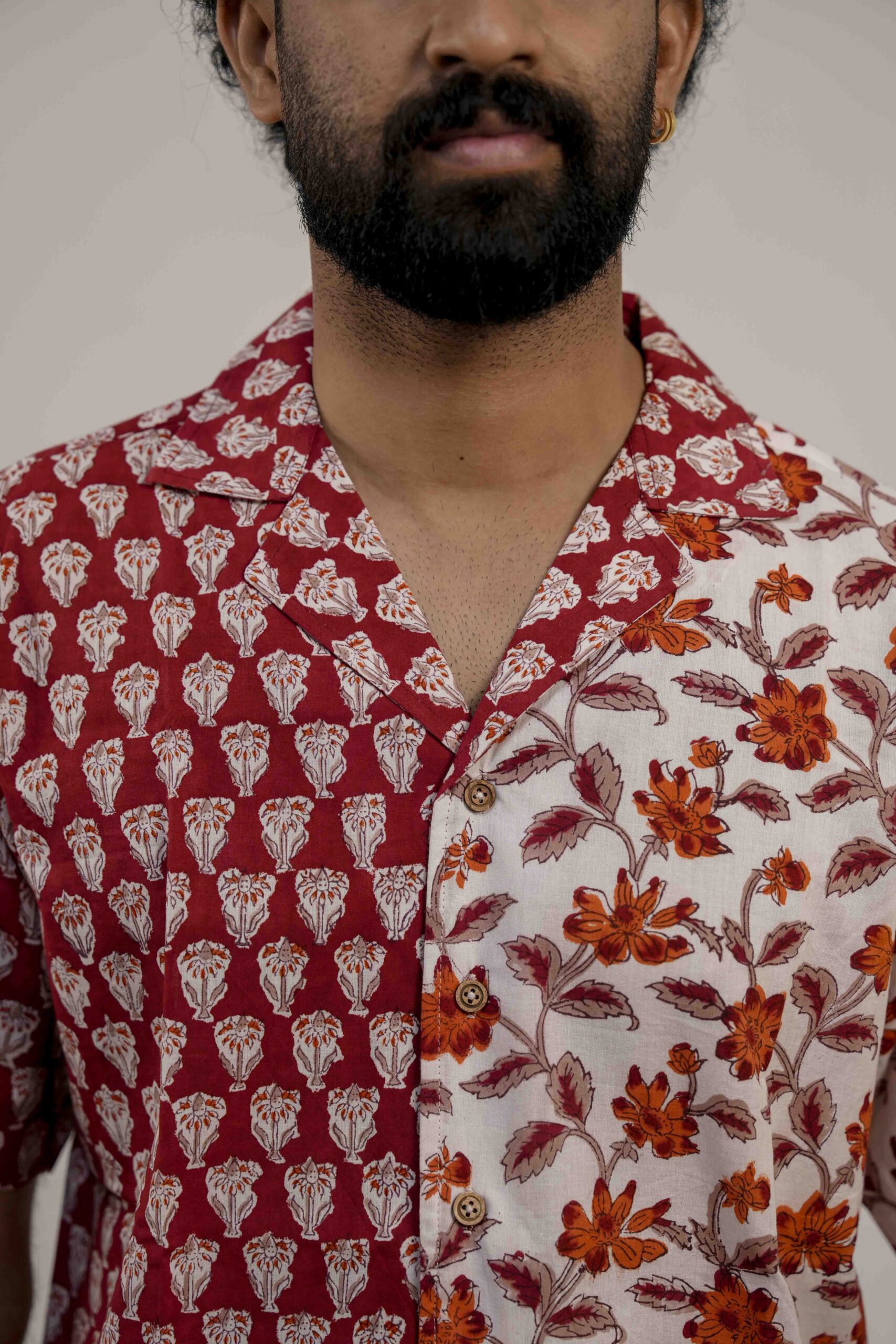 Rust Bloom Split Shirt - Image 2