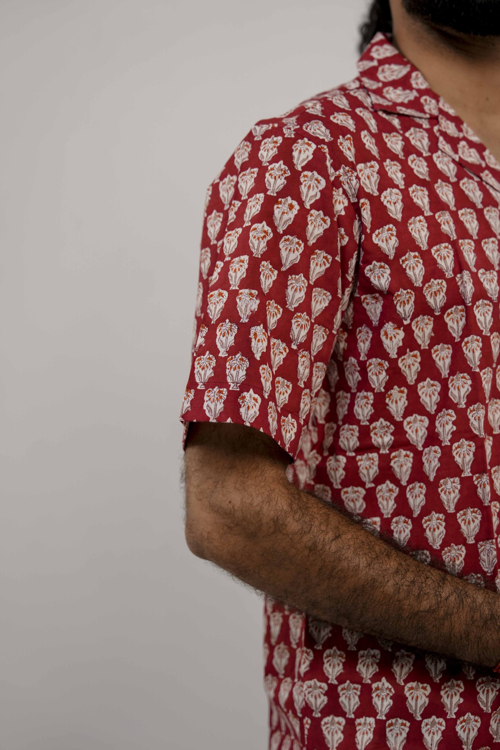 Rust Bloom Split Shirt - Image 4