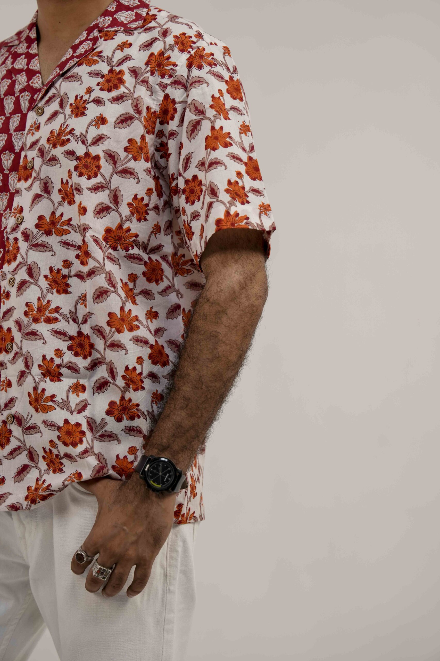 Rust Bloom Split Shirt - Image 3