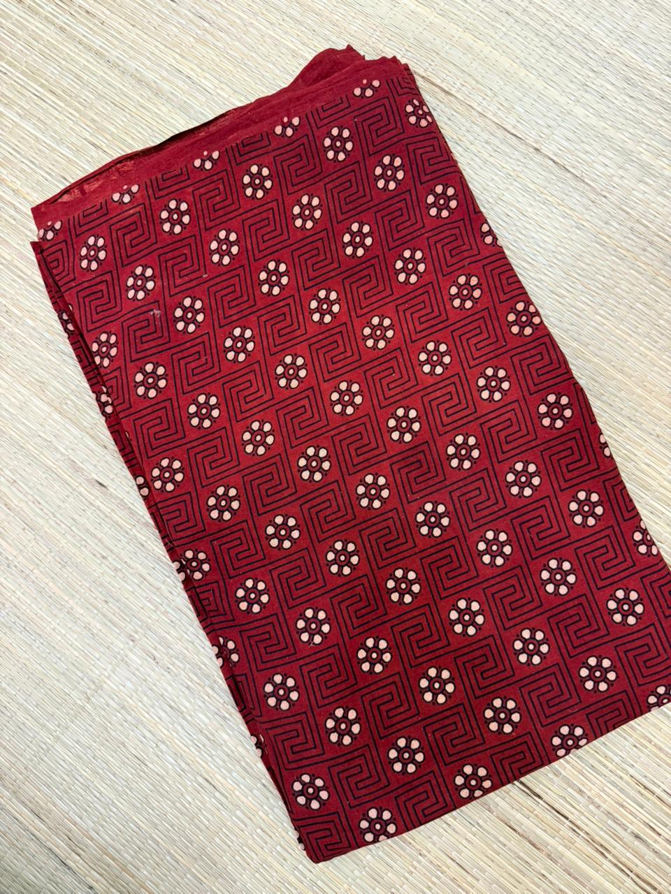 Ajrakh Veg Print Running Fabrics - Image 2