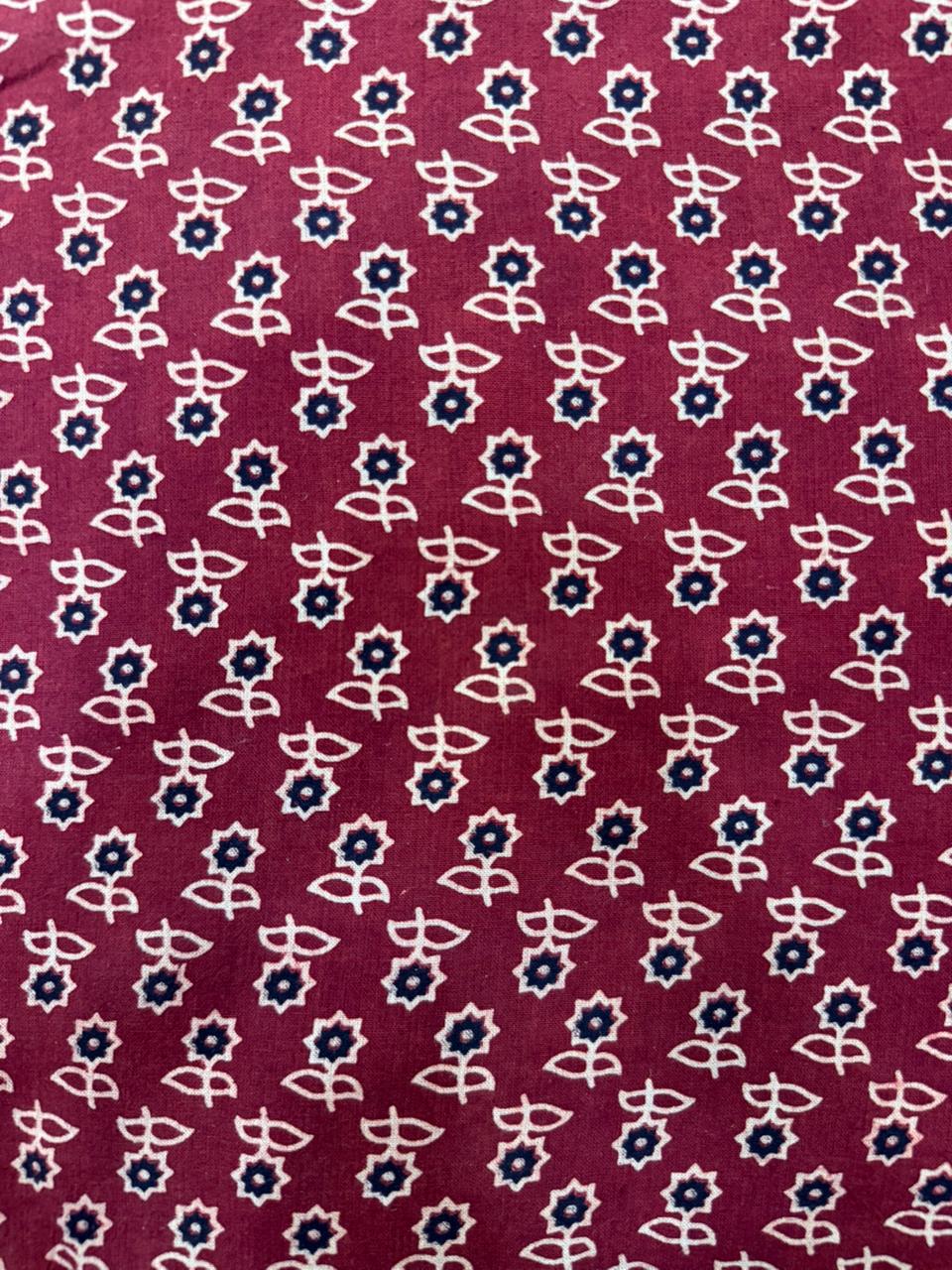 Ajrakh Veg Print Running Fabrics - Image 3