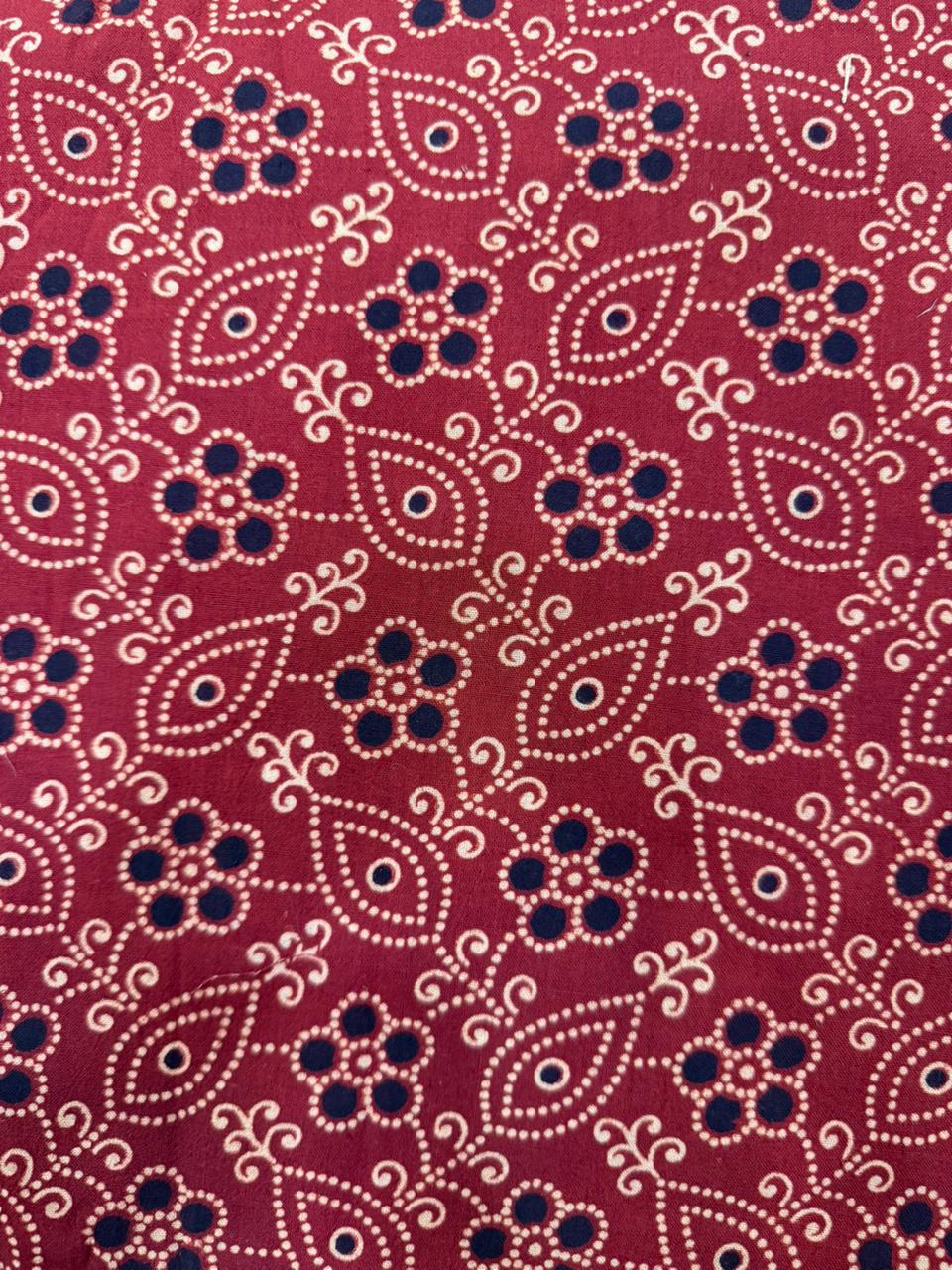 Ajrakh Veg Print Running Fabrics - Image 3