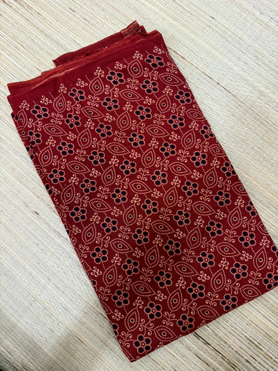 Ajrakh Veg Print Running Fabrics - Image 2