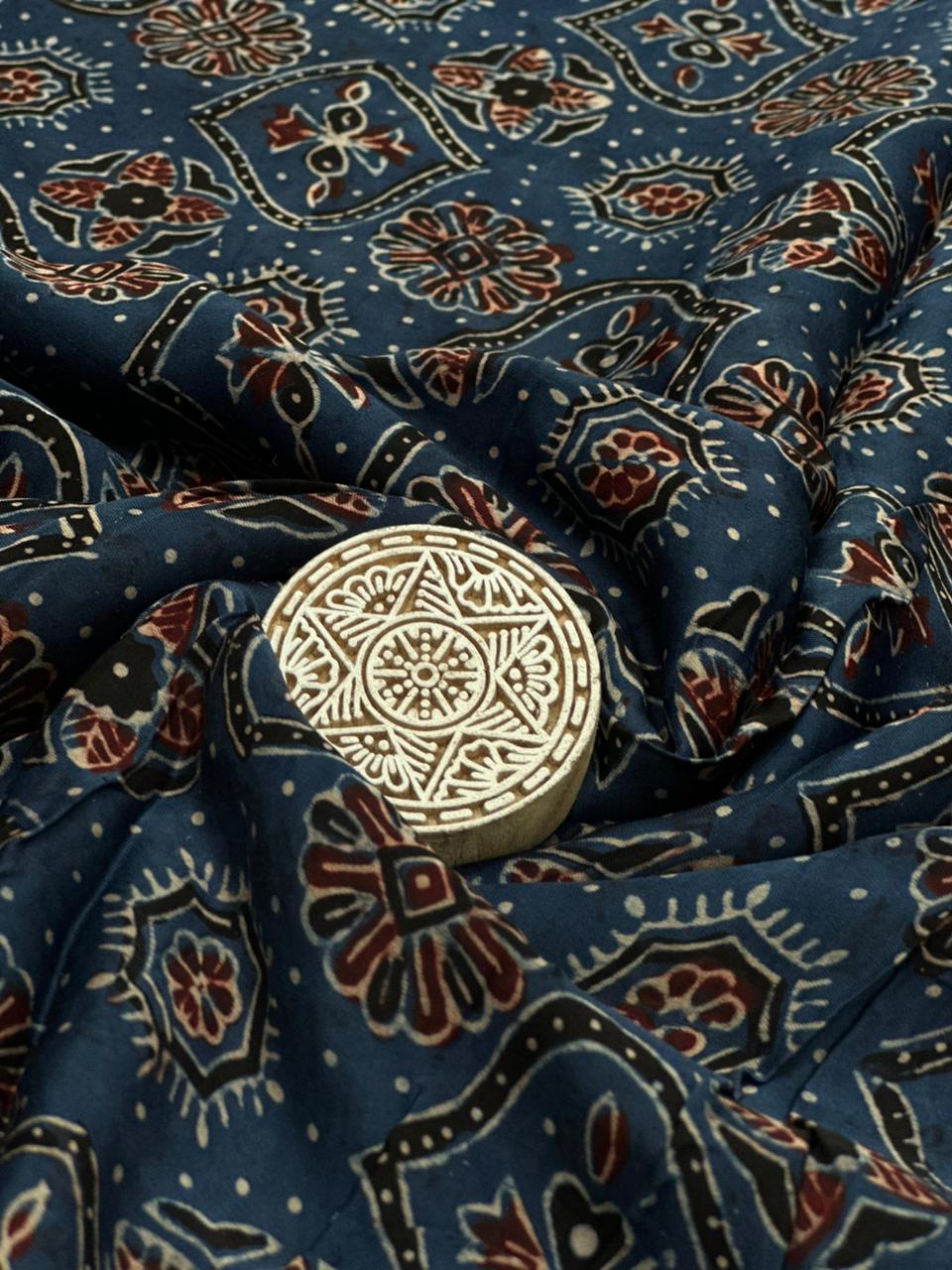 Ajrakh Modal Running Fabric - Image 2